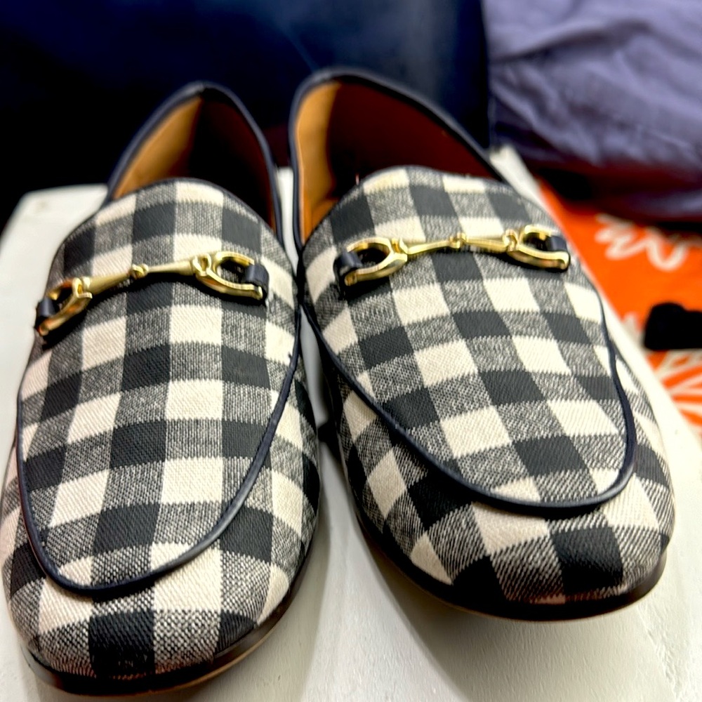 Coach Haley Gingham Loafers Size (8B)